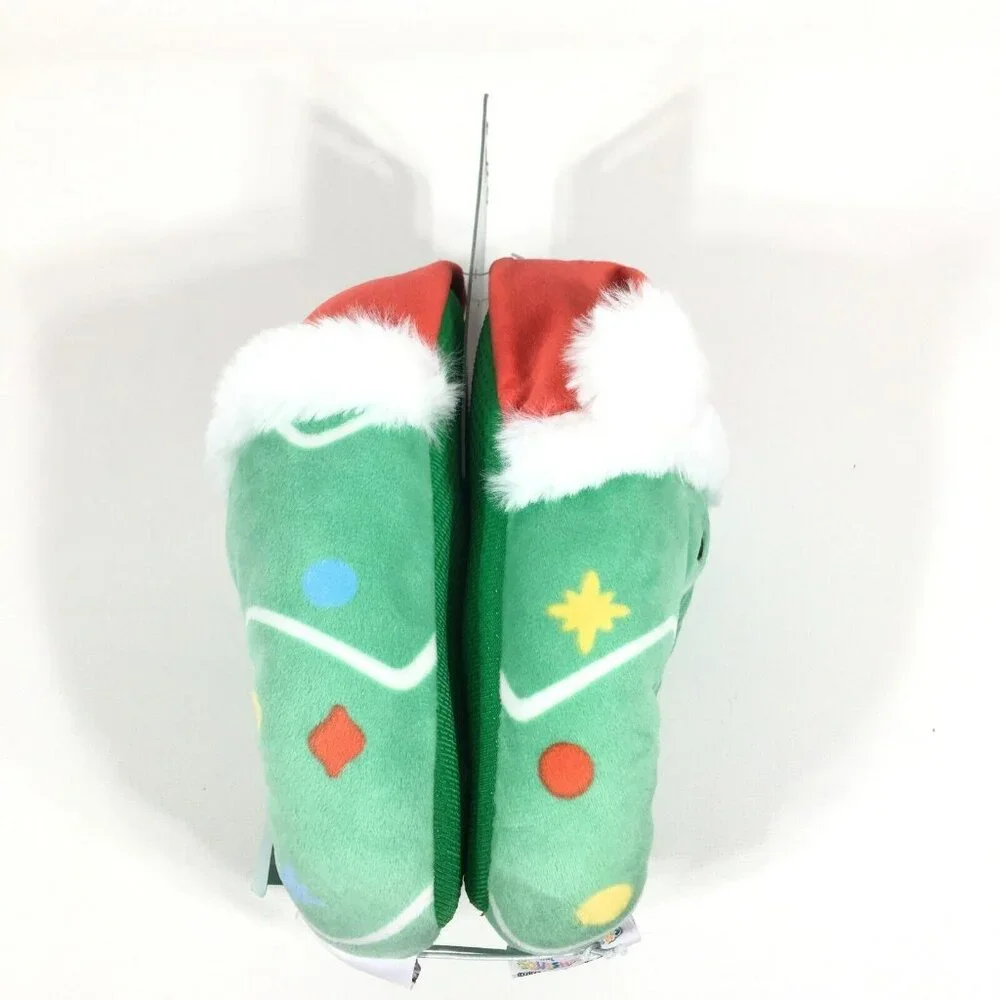 Squishmallows Kids Carol Tree Christmas Slippers Size 11-12 Green